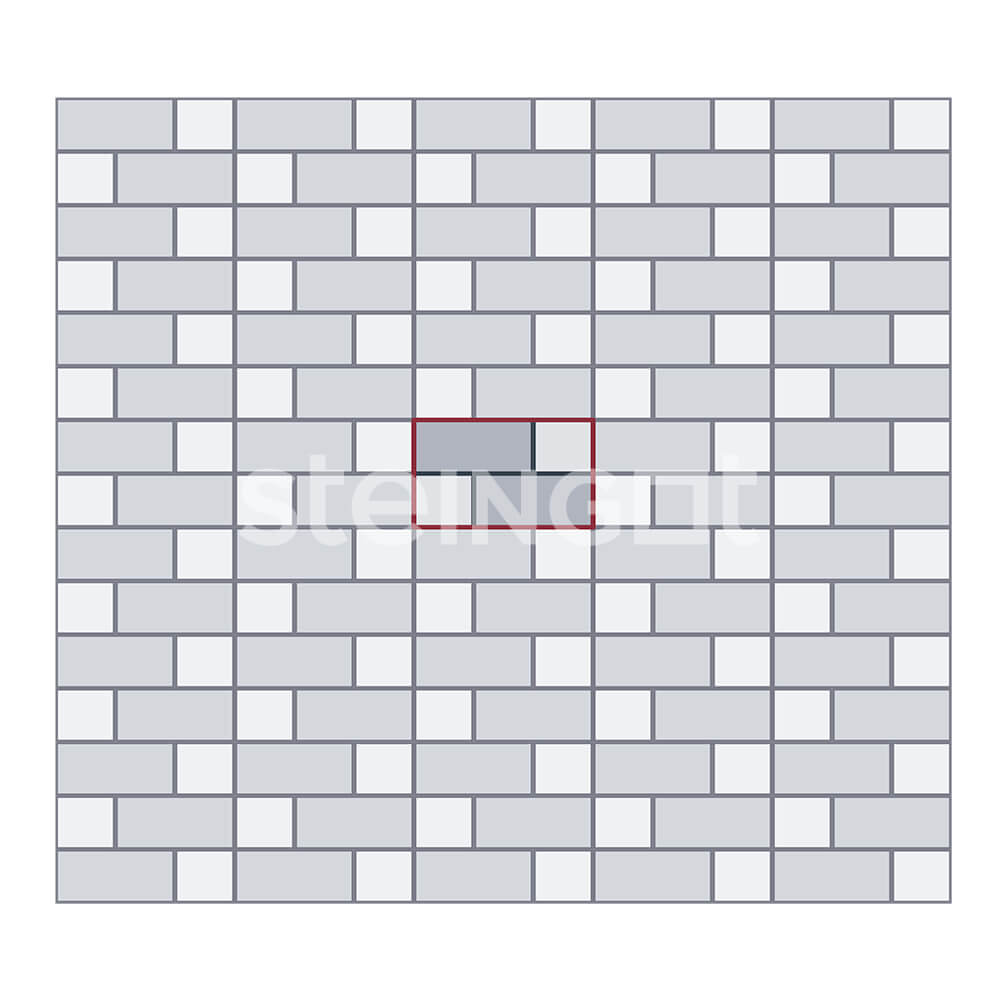 Схема мощения плитки квадрат 100-100-60 мм
