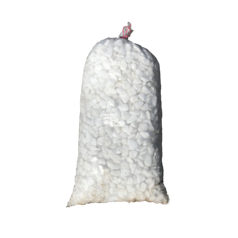 Тасос округлый белый фасованый в пакетах по 18-20 кг