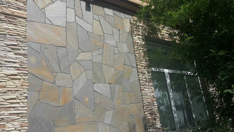 Сланец уральский серый для отделки фасада и стен